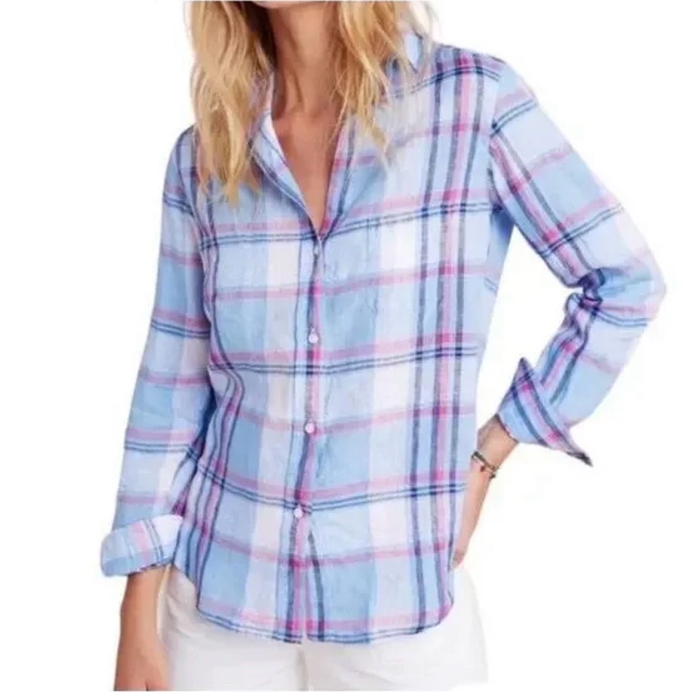 Greyson The Hero  Blue and Pink Plaid Button-Up Shirt SZ:2